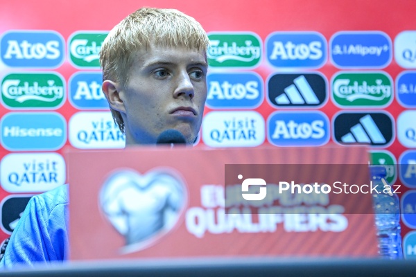 Hakon Arnar Haraldsson - Bakıda keçirilən mətbuat konfransında