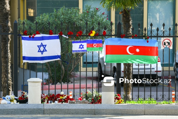 İsrail səfirliyi önündə azərbaycanlıların göstərdiyi dəstək