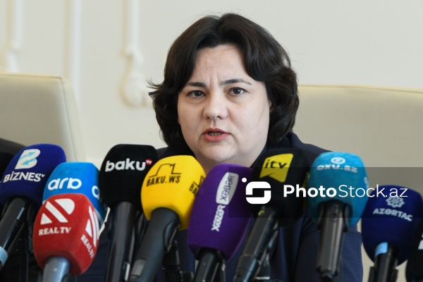 İlhamə Qədimova - "Toxumçuluq haqqında" və "Balıqçılıq haqqında" qanunlara həsr olunmuş mətbuat konfransında