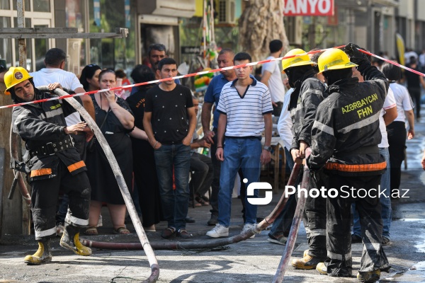 "8-ci kilometr bazarı"nın yaxınlığında baş vermiş yanğın