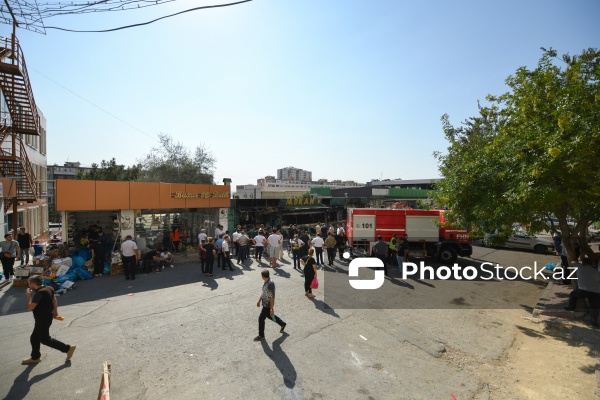 "8-ci kilometr bazarı"nın yaxınlığında baş vermiş yanğın