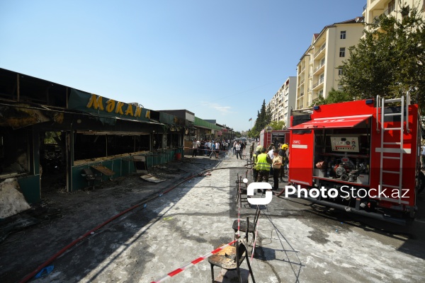 "8-ci kilometr bazarı"nın yaxınlığında baş vermiş yanğın