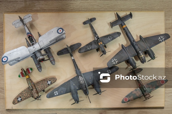 Hərbi texnika və retro avtomobillərin maketlərinin hazırlandığı modelistlər klubu