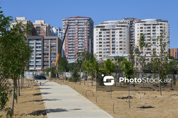 Mərkəzi Parkın davamının tikintisi prosesi