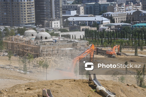 Mərkəzi Parkın davamının tikintisi prosesi