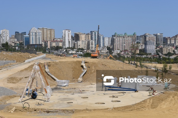 Mərkəzi Parkın davamının tikintisi prosesi