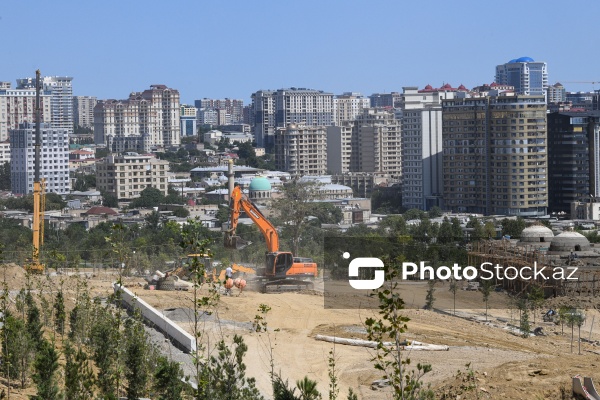 Mərkəzi Parkın davamının tikintisi prosesi