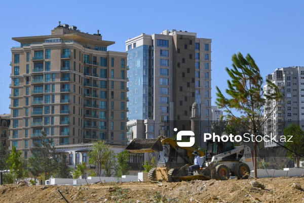 Mərkəzi Parkın davamının tikintisi prosesi