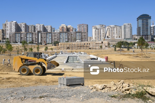 Mərkəzi Parkın davamının tikintisi prosesi