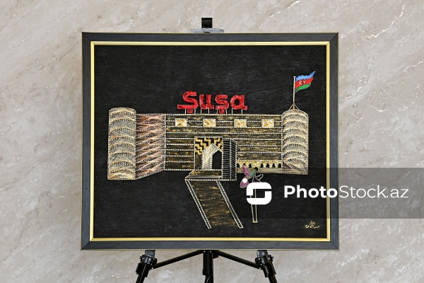 Mismar və tellərlə sənət əsərləri yaradan Minarə Mehdiyeva