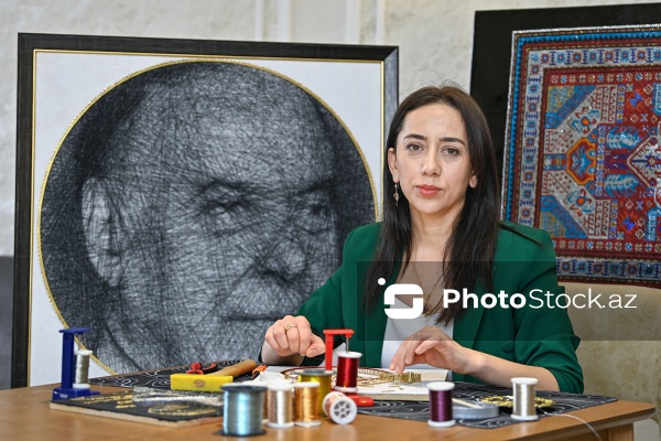 Mismar və tellərlə sənət əsərləri yaradan Minarə Mehdiyeva