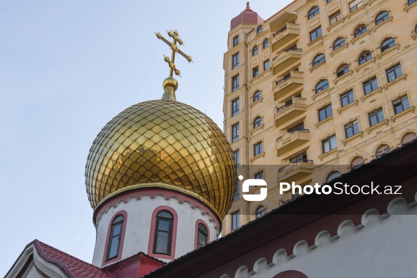 Ali Mələk Mikayıl kilsəsində pravoslavların keçirdikləri dini ayin