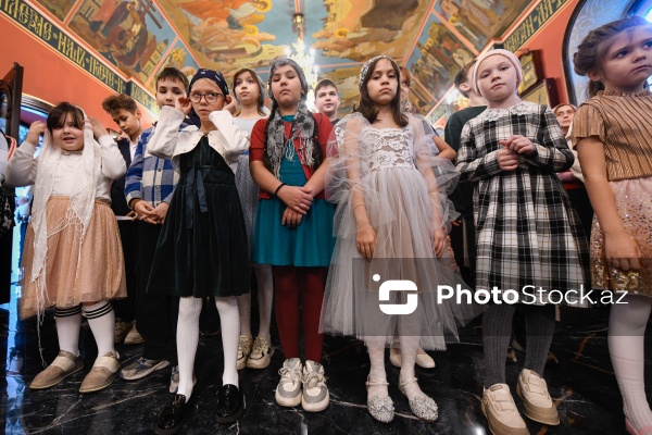 Ali Mələk Mikayıl kilsəsində pravoslavların keçirdikləri dini ayin