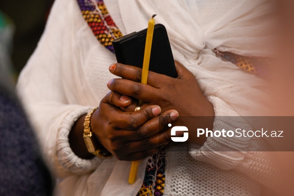 Ali Mələk Mikayıl kilsəsində pravoslavların keçirdikləri dini ayin