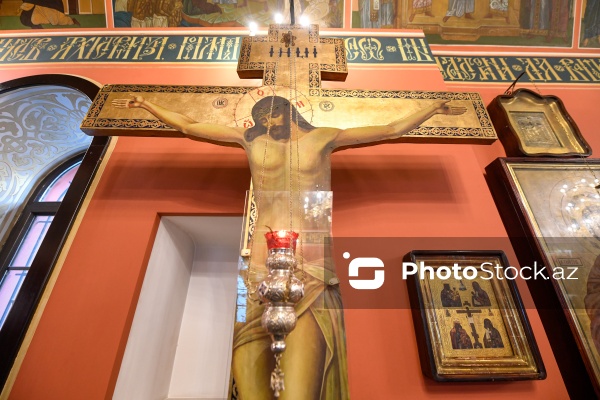 Ali Mələk Mikayıl kilsəsində pravoslavların keçirdikləri dini ayin