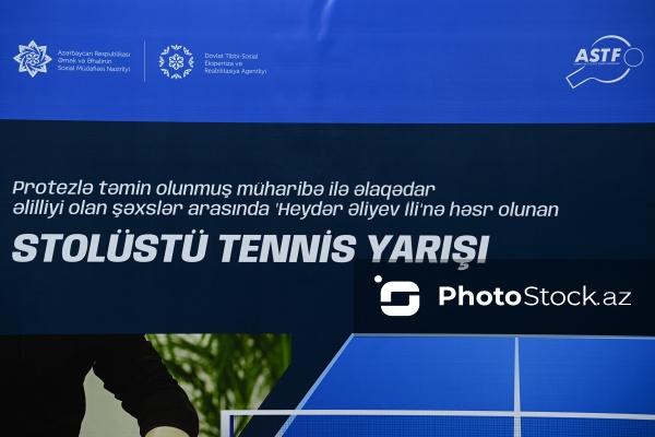 Müasir protezlərlə təmin edilmiş müharibə veteranları arasında keçirilmiş ilk stolüstü tennis yarışı
