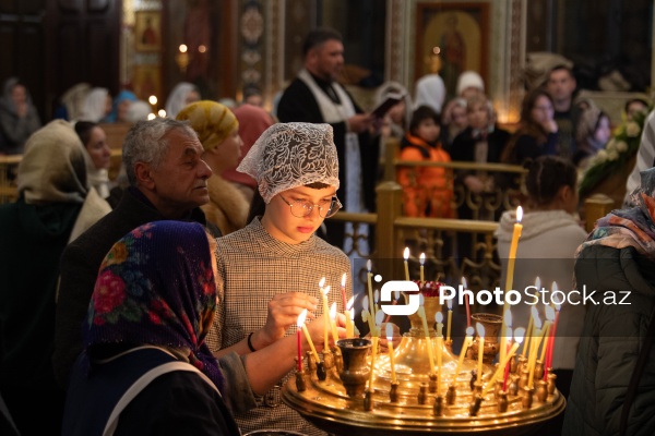 Müqəddəs Məryəm Ananın Miladi kilsəsində keçirilən pravoslavların milad bayramı