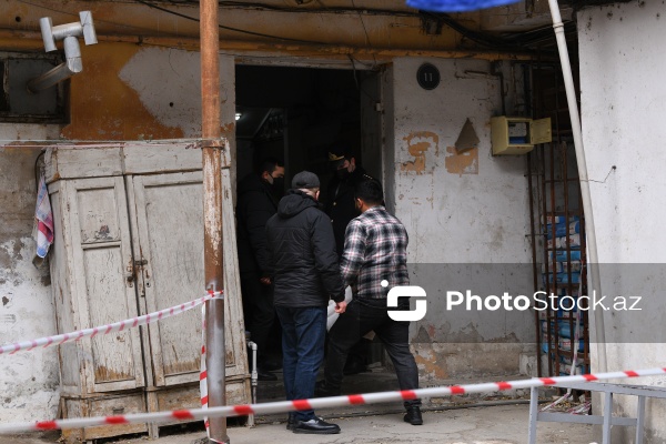 Nərimanov rayonunda dörd nəfərin meyitinin tapıldığı hadisə yeri