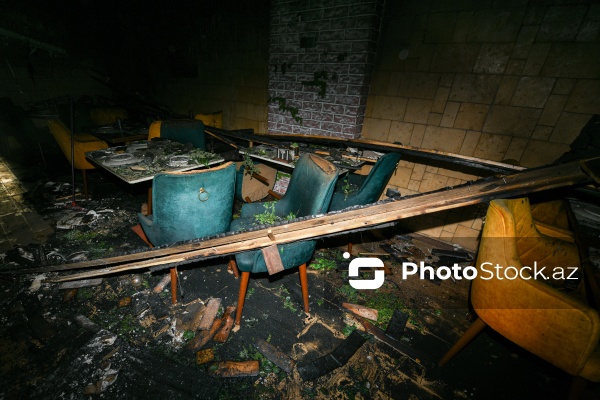 Səbail rayonunda yerləşən restoranda baş vermiş güclü yanğından geriyə qalanlar