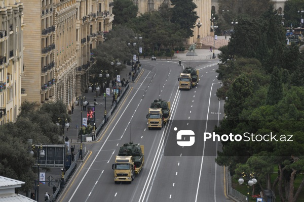 Zəfər Gününə həsr olunmuş hərbi parada hazırlıq məşqlərinin ikinci günü