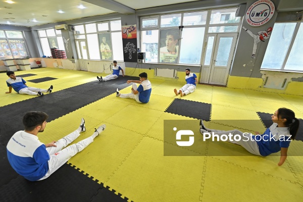 Azərbaycan para taekvondoçularının məşq prosesi