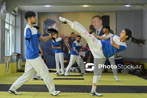 Azərbaycan para taekvondoçularının məşq prosesi