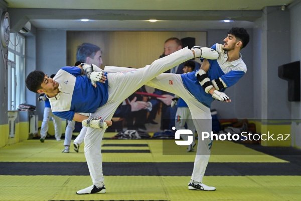 Azərbaycan para taekvondoçularının məşq prosesi