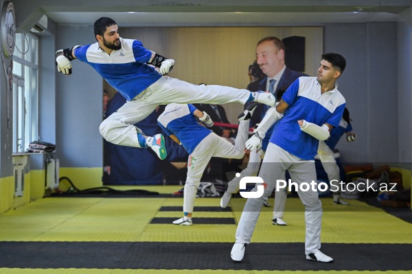 Azərbaycan para taekvondoçularının məşq prosesi