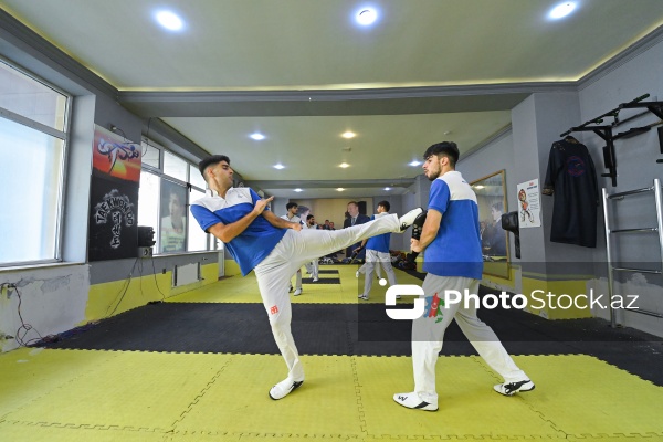 Azərbaycan para taekvondoçularının məşq prosesi
