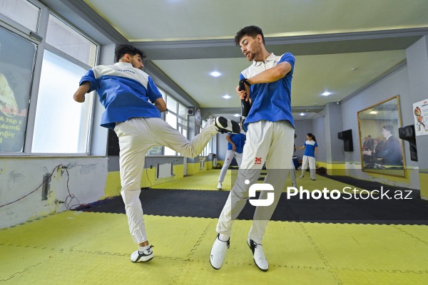 Azərbaycan para taekvondoçularının məşq prosesi