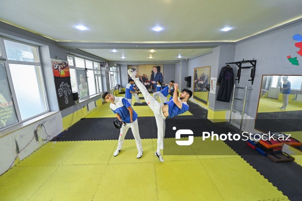 Azərbaycan para taekvondoçularının məşq prosesi