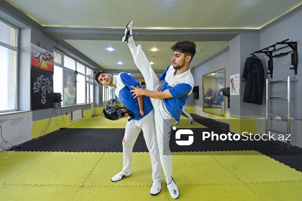 Azərbaycan para taekvondoçularının məşq prosesi