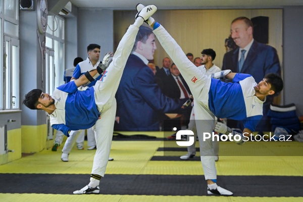 Azərbaycan para taekvondoçularının məşq prosesi