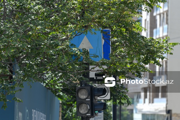Paytaxt Bakıda baxımsız qalmış yol nişanları