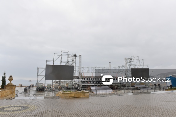 Paytaxt Bakıda Zəfər paradı öncəsi hazırlıq işləri