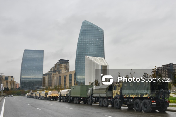 Paytaxt Bakıda Zəfər paradı öncəsi hazırlıq işləri