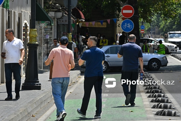 Piyadaların və avtomobillərin istifadəsində olan velosiped zolaqları