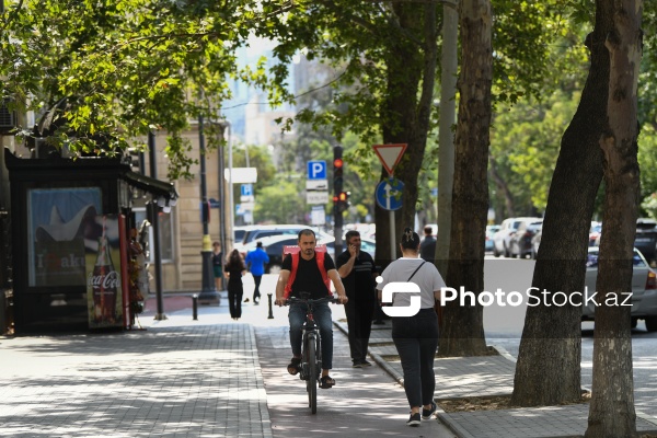 Piyadaların və avtomobillərin istifadəsində olan velosiped zolaqları