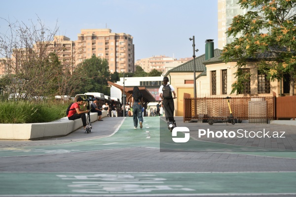 Piyadaların və avtomobillərin istifadəsində olan velosiped zolaqları