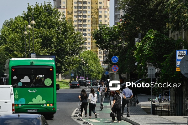 Piyadaların və avtomobillərin istifadəsində olan velosiped zolaqları