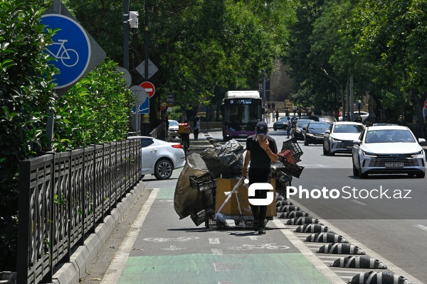 Piyadaların və avtomobillərin istifadəsində olan velosiped zolaqları