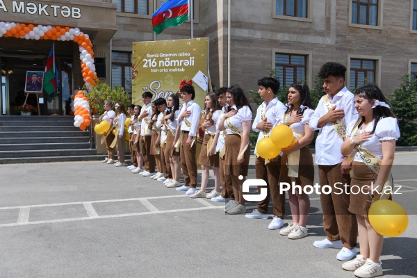 Qala qəsəbəsindəki 216 nömrəli tam orta məktəbdə “Son zəng”