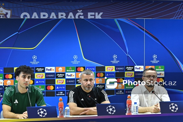 "Qarabağ"ın "Dinamo” ilə baş tutacaq oyundan öncəki mətbuat konfransı və komandanın açıq məşqi