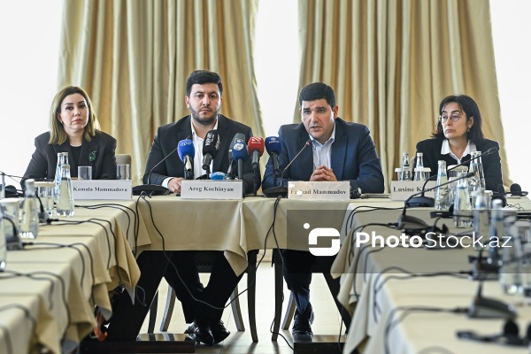 Azərbaycan və Ermənistan vətəndaş cəmiyyətlərinin nümayəndələrinin iştirakı ilə keçirilən mətbuat konfransı