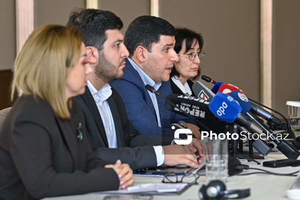 Azərbaycan və Ermənistan vətəndaş cəmiyyətlərinin nümayəndələrinin iştirakı ilə keçirilən mətbuat konfransı