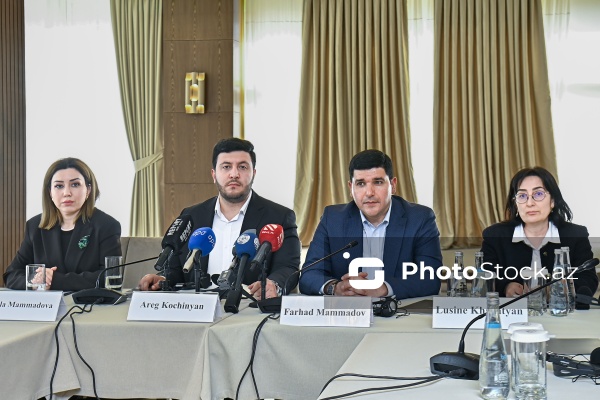 Azərbaycan və Ermənistan vətəndaş cəmiyyətlərinin nümayəndələrinin iştirakı ilə keçirilən mətbuat konfransı