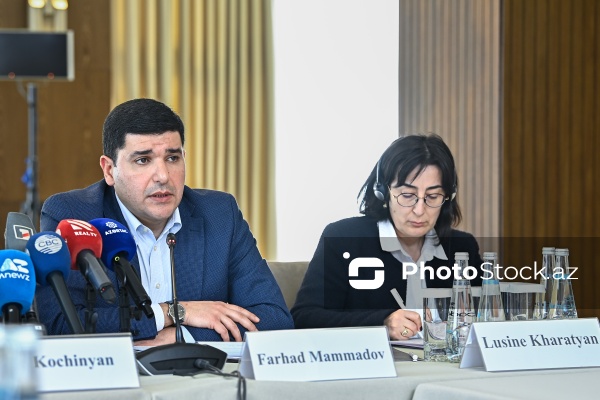 Azərbaycan və Ermənistan vətəndaş cəmiyyətlərinin nümayəndələrinin iştirakı ilə keçirilən mətbuat konfransı