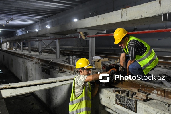 “Bakı Metropoliteni” QSC-nin "qırmızı xəttin "Həzi Aslanov" stansiyasının yenidənqurma işlərinin son mərhələsi