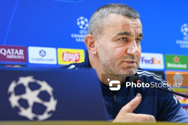 Qurban Qurbanov - "Qarabağ" futbol klubunun mətbuat konfransında