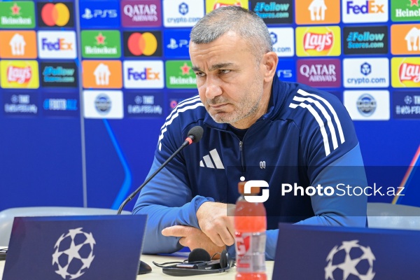 Qurban Qurbanov - "Qarabağ" futbol klubunun mətbuat konfransında